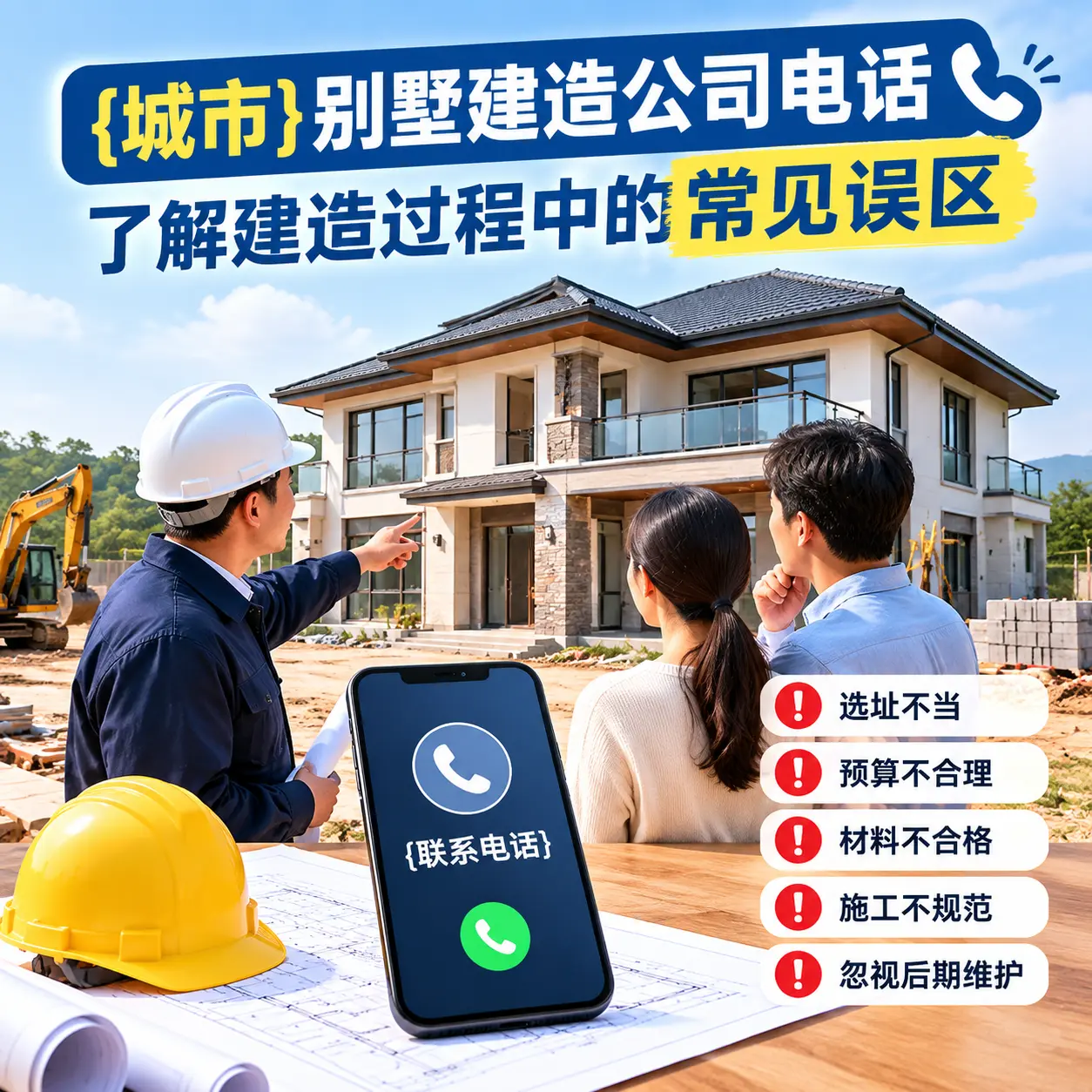 清镇别墅建造公司电话，了解建造过程中的常见误区