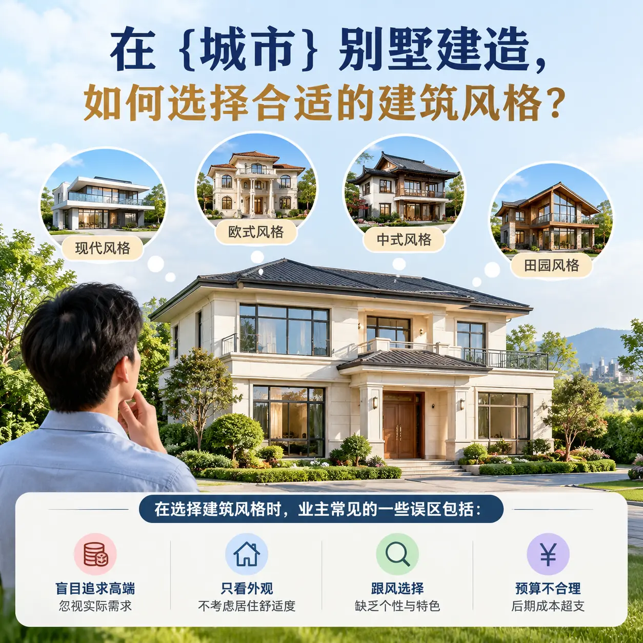 在 清镇 别墅建造，如何选择合适的建筑风格？